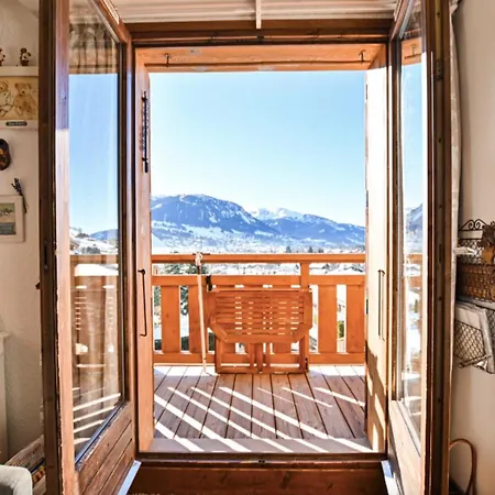 With Balcony In Quartier Megeve 아파트 Demi-Quartier